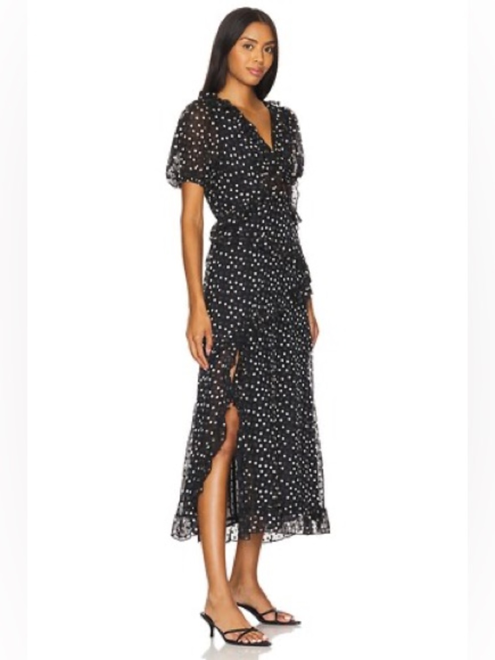 ASTR the Label Bennet Dress in Black Polka Dot